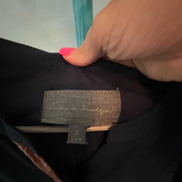 Sunday in Brooklyn by Anthropologie navy blouse - Picture 2 of 3